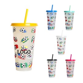 Custom 27oz Color Change Stadium Straw Tumbler