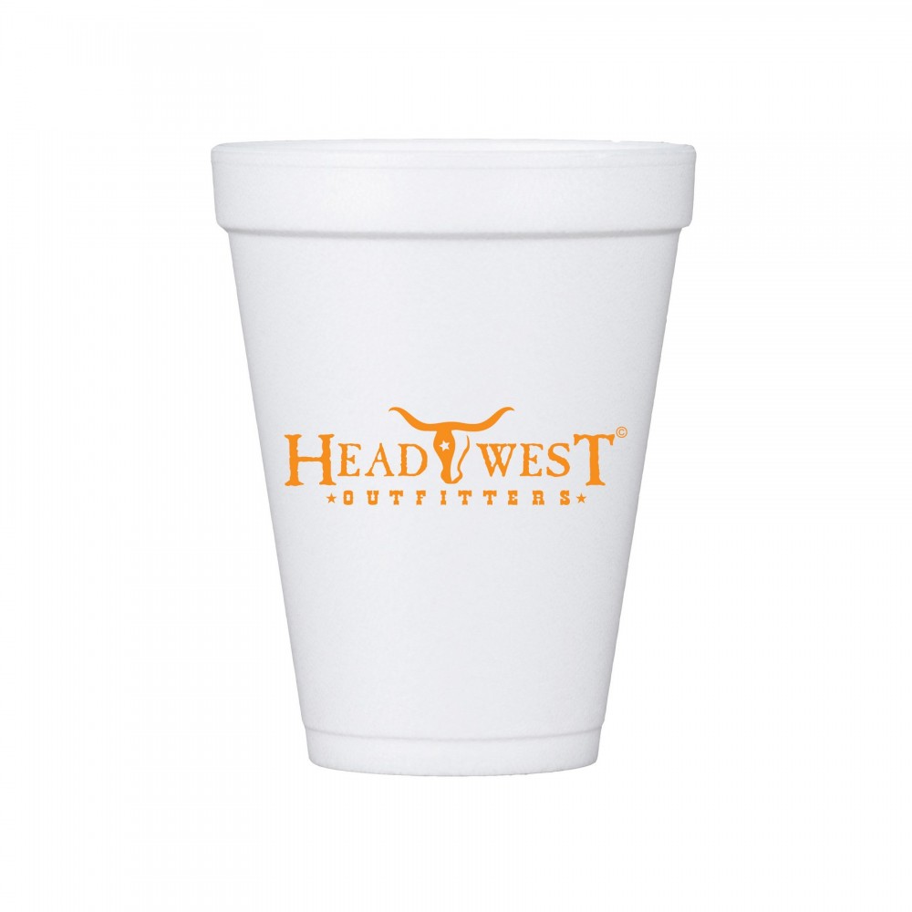 Promotional 10 oz White Styrofoam Insulated Hot or Cold Foam Cup