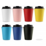 12 Oz. Double Wall Reusable Coffee Cup with Lid with Logo
