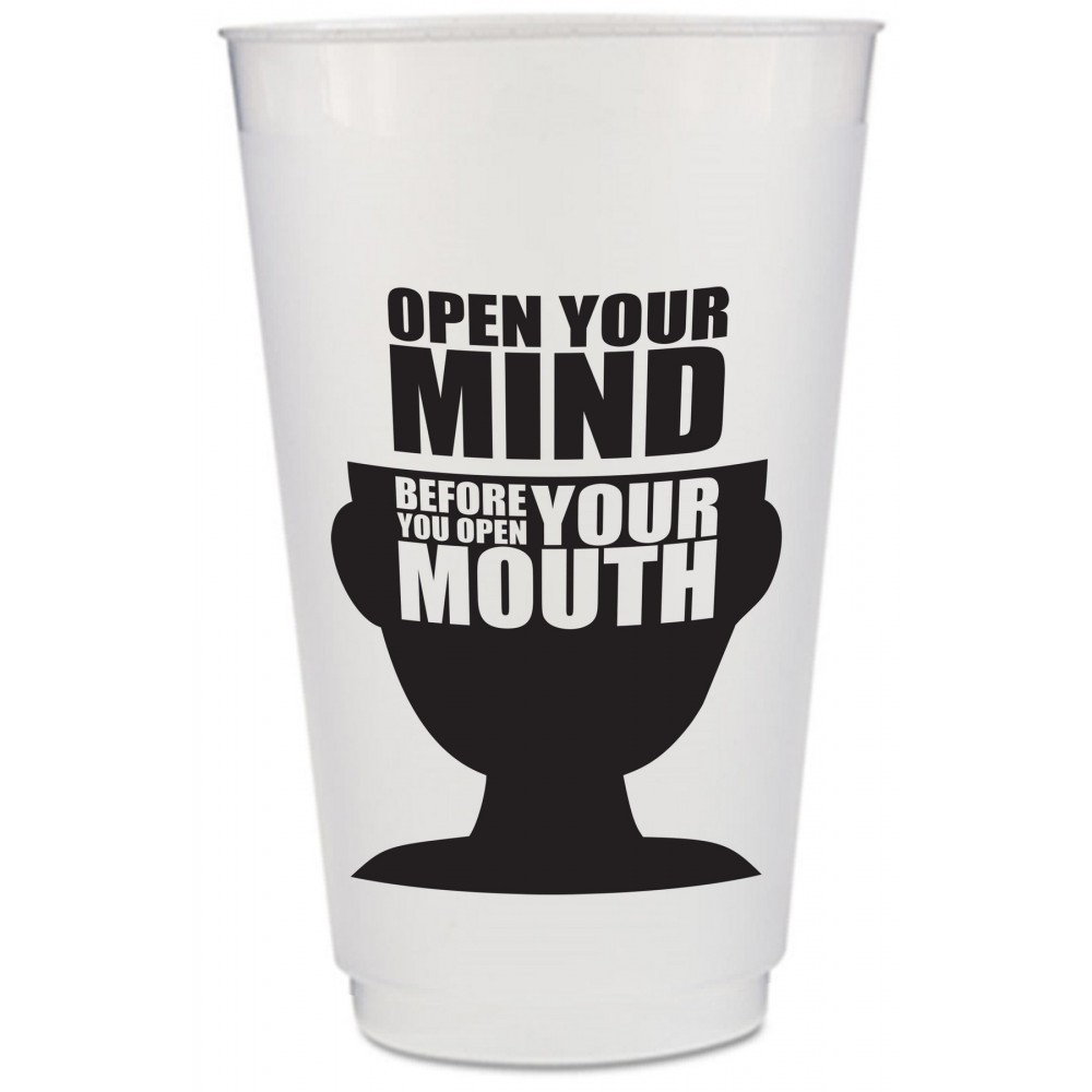 24 Oz. Tall Unbreakable Translucent Frosted Cup with Logo 24 Oz. Tall Unbreakable Translucent Frosted Cup with Logo