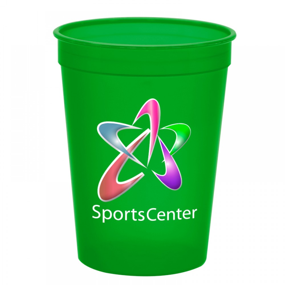 Logo Solid Stadium Cups (12 Oz.)
