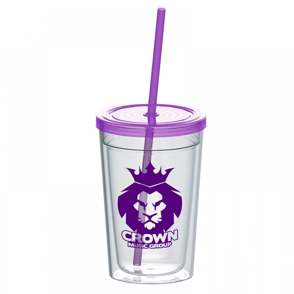 Personalized 16 Oz. Double-Wall Transparent Tumbler