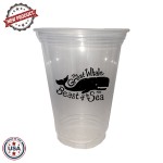 16 Oz. Soft Sided Clear Cups Custom Imprinted