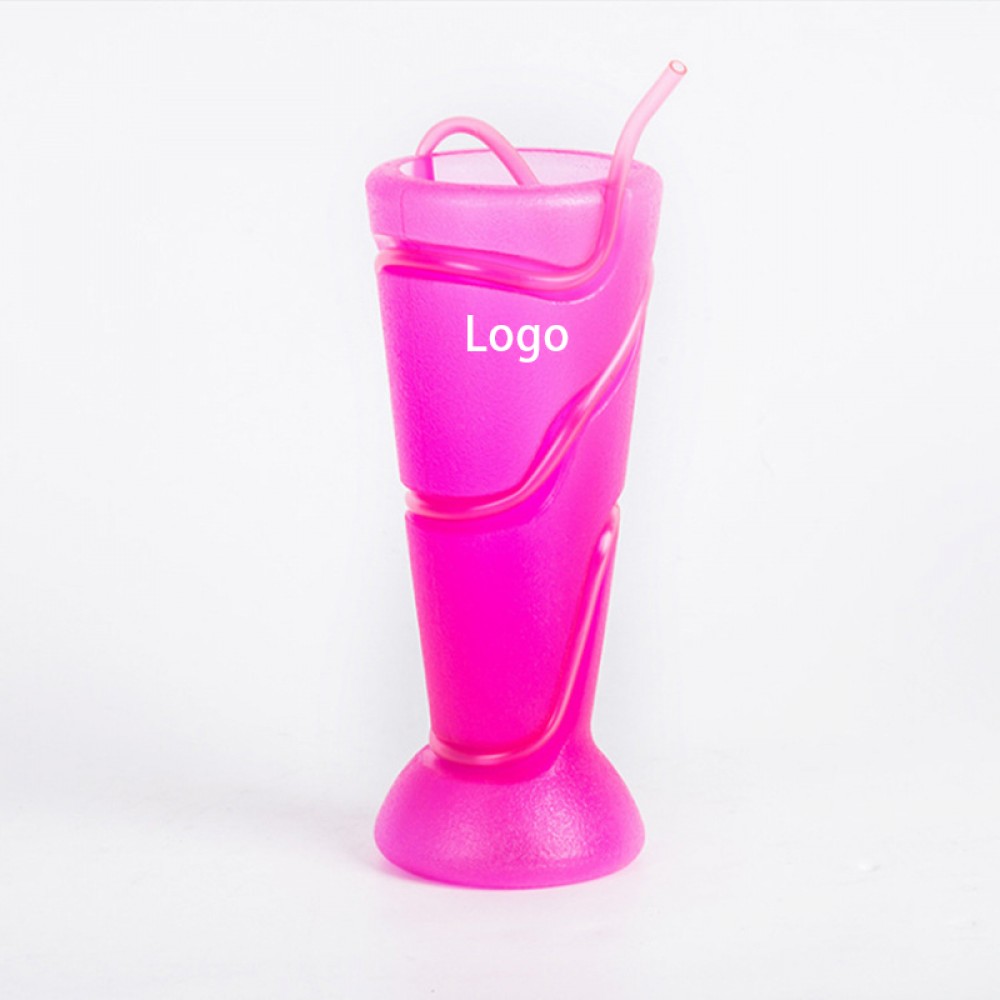 Spiral Straw Yard Cup with Logo