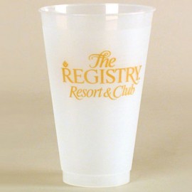 20 Oz. Frost Flex Plastic Cup (Silk Screen Printing) with Logo