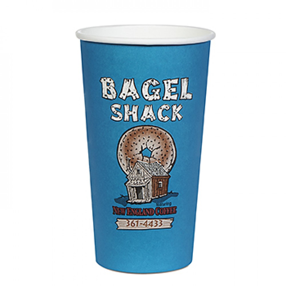 Logo Printed 20 Oz. Paper Hot Cup - Flexographic Printed