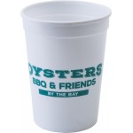 12 oz. Smooth Walled Plastic Stadium Cup with Automated Silkscreen Imprint with Logo