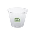 9 Oz. Soft-Sided Greenware Plastic Squat Cup (Grande Line) Custom Imprinted