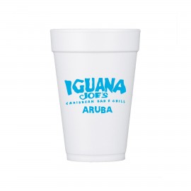 16 oz White Styrofoam Insulated Hot or Cold Foam Cup with Logo