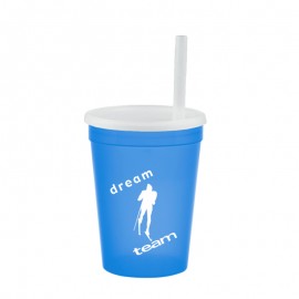 Promotional 12 Oz. Cup With Lid & Straw  Promotional 12 Oz. Cup With Lid & Straw