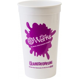 Customized 32 oz. Smooth Plastic Stadium Cup
