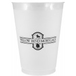Logo Branded 12 oz. Frost-Flex Plastic Stadium Cup with Automated Silkscreen Imprint
