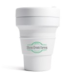 Custom Imprinted 12 Oz. Stojo Pocket Cup w/Matching Color Sleeve (Quartz)