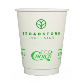12 Oz. White Eco-Choice Insulated Cup with Logo