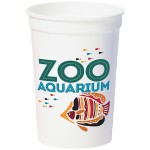 12 Oz. Smooth White Stadium Cup (8 Color Offset Printed) Custom Imprinted