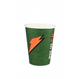 16 Oz. Single Wall White Paper Cup-Full Wrap with Logo