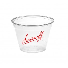 9 Oz. Soft-Side Squat Plastic Party Cup with Logo