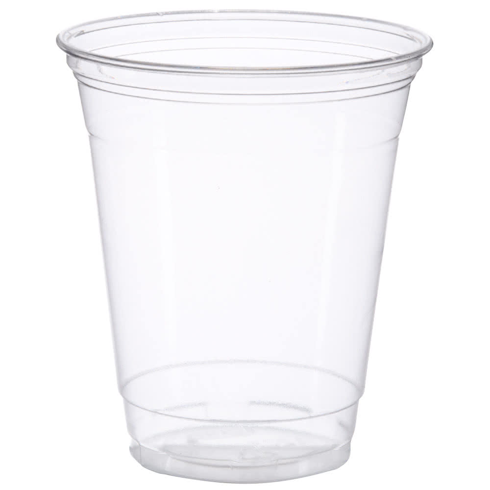12-14 Oz. Clear Soft-Flex Plastic Disposable Cup with Logo