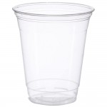 12-14 Oz. Clear Soft-Flex Plastic Disposable Cup with Logo