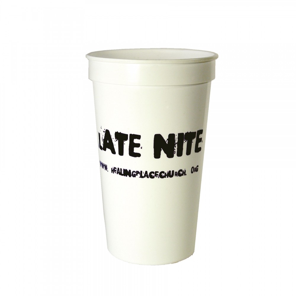 Custom Imprinted 22 Oz. Smooth White Stadium Cup (Petite Line) Custom Imprinted 22 Oz. Smooth White Stadium Cup (Petite Line)