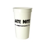 Custom Imprinted 22 Oz. Smooth White Stadium Cup (Petite Line)