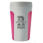 12 Oz. Hip Coffee Cup (Stone Gray/Hot Pink) Logo Printed