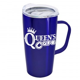 Promotional The Captain - 18 Oz. Stainless Steel Straight Wall Tumbler With Metal Handle