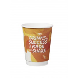 20 Oz. White Dbl Wall Paper Cup-Full Wrap Full Color with Logo