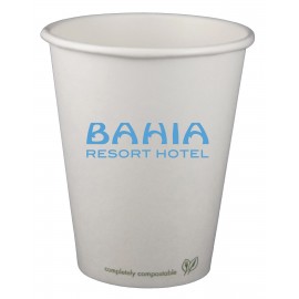 Logo Branded QuickShip 8 Oz. Eco-Friendly Compostable Paper Hot Cup
