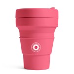 12 Oz. Stojo Pocket Cup w/Matching Color Sleeve (Peony) Logo Printed