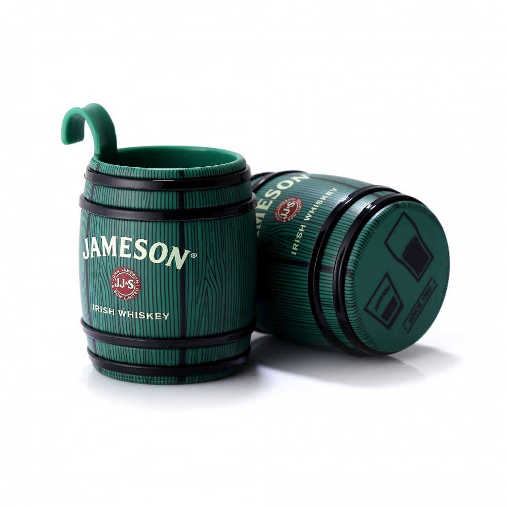Customized Creative Barrel Shape Drinking Cup with Hook