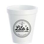 8 Oz. Styrofoam Hot/Cold Cup with Logo