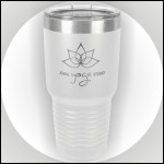 30 oz White Stainless Steel Polar Camel Vacuum Insulated Tumbler Custom Imprinted