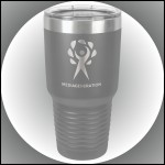 30 oz Gray Stainless Steel Polar Camel Vacuum Insulated Tumbler Custom Printed