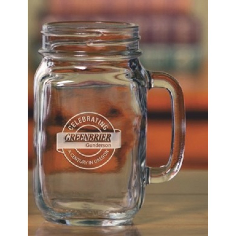 16 Oz. Drinking Jar (Set Of 2) with Logo