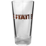 Custom Branded 16 Oz. Embossed Football Pint Glass (Screen Printed)