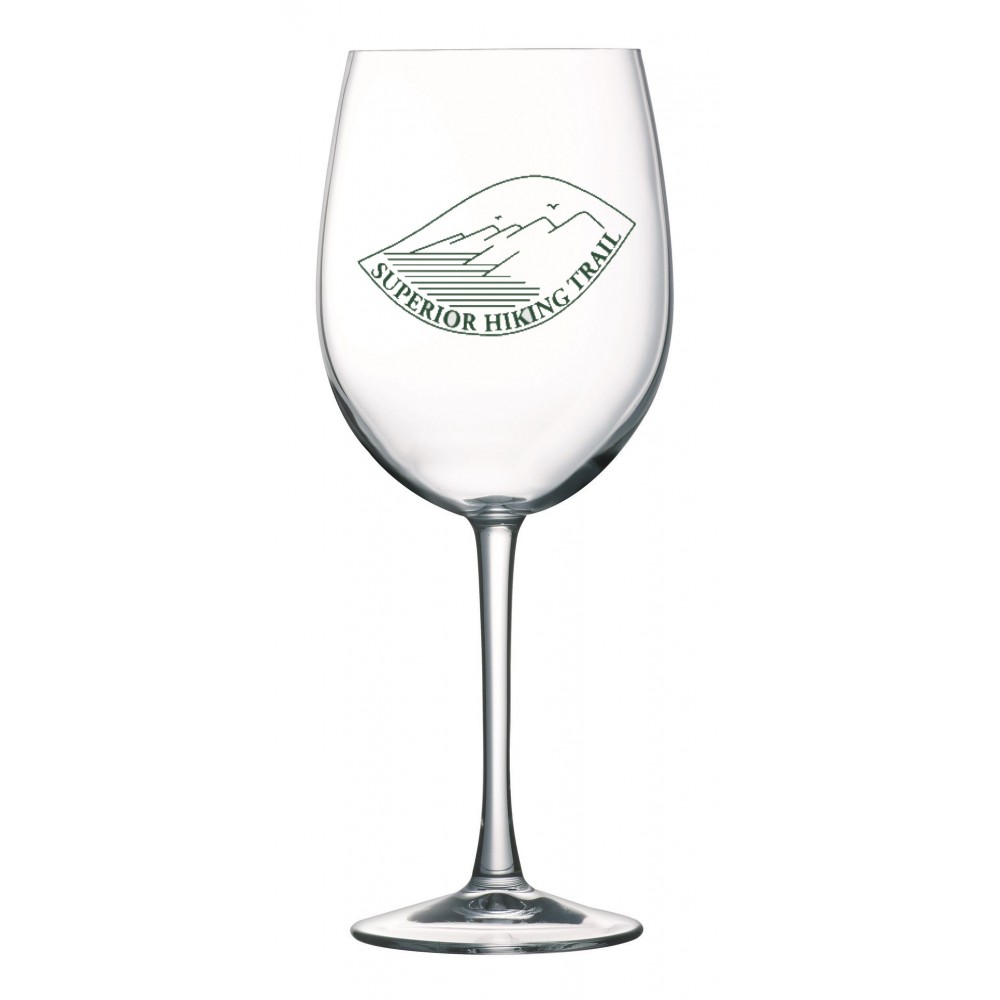 12 Ounce Allure Sheer Rim Tulip Wine Glass with Logo