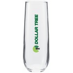 8.5oz Vina Stemless Flute Glass (Clear) Custom Imprinted