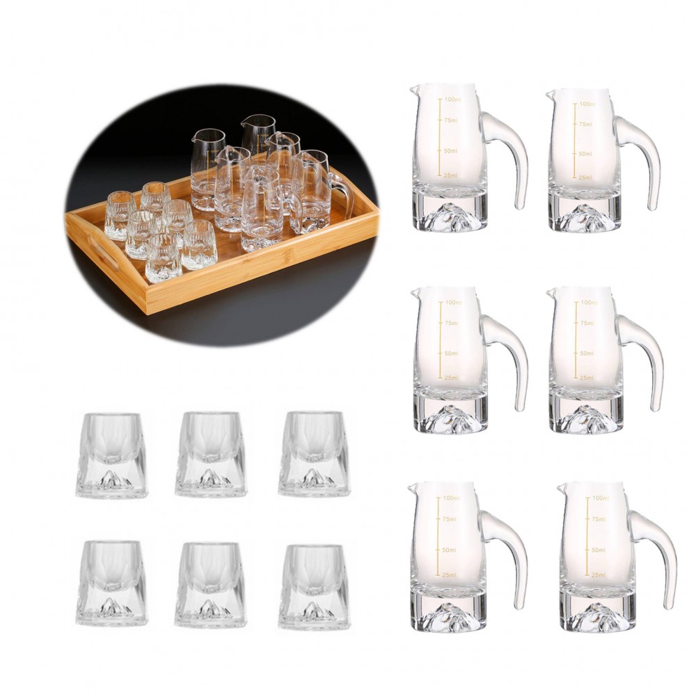 Promotional Creative Iceberg Wine Dispenser Liquor Glass With Tray