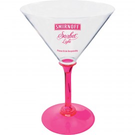 10 Oz. Plastic Stem Martini with Logo