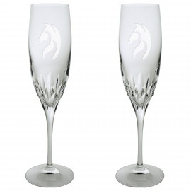 Custom 6 Oz. Set of Two Lotus Flutes  Custom 6 Oz. Set of Two Lotus Flutes
