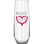 Custom 8.5oz Stemless Wine/Champagne Flute Glass - Dishwasher Resistant - Precision Spot Color