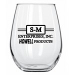 11.75 Ounce Stemless Wine Glass with Logo