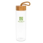 Personalized 20 oz wide mouth Glass Bottle Botanical