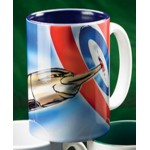 Sublimated Two-Tone Mug Cobalt Inside (15 Oz.) Custom Imprinted