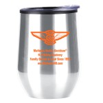 12 Oz. Sorbo Stainless Steel Sipper w/Polypropylene Liner Logo Printed