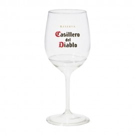 14oz Stemmed Plastic Wine Glass (Detachable) with Logo
