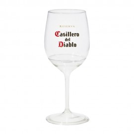14oz Stemmed Plastic Wine Glass (Detachable) with Logo  14oz Stemmed Plastic Wine Glass (Detachable) with Logo