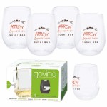 Customized Dishwasher Safe Govino 12oz Wine/Cocktail Glass 4 Pack