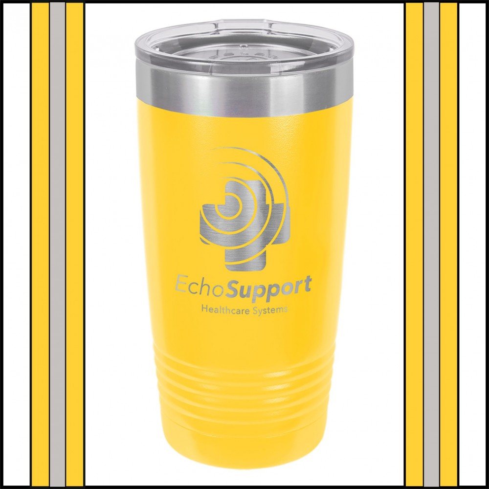 20 oz Yellow Stainless Steel Polar Camel Vacuum Insulated Tumbler Logo Printed 20 oz Yellow Stainless Steel Polar Camel Vacuum Insulated Tumbler Logo Printed